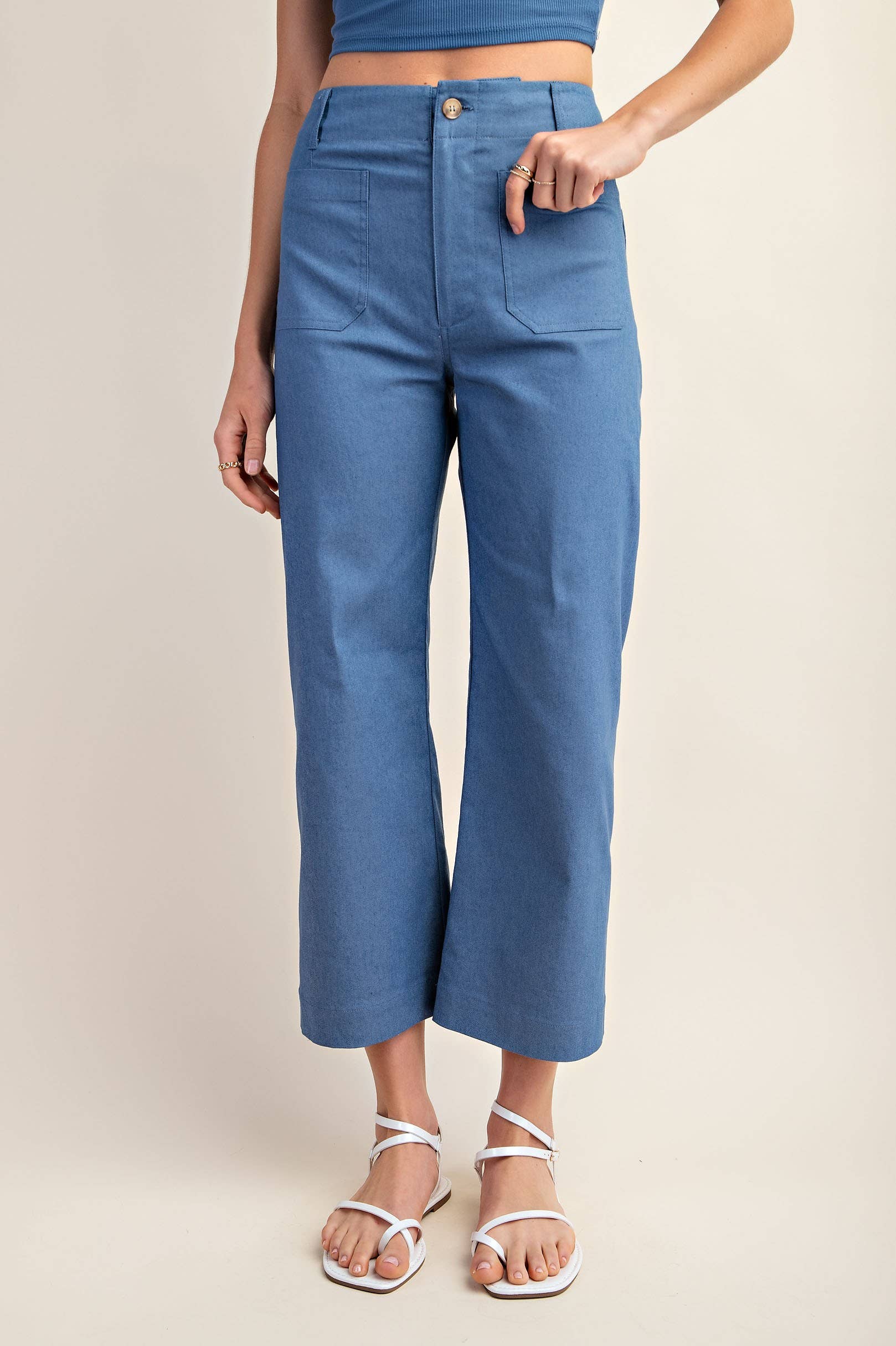 Ankle Cropped Summer Pants: RASPBERRY / 2-2-2 (S-M-L)