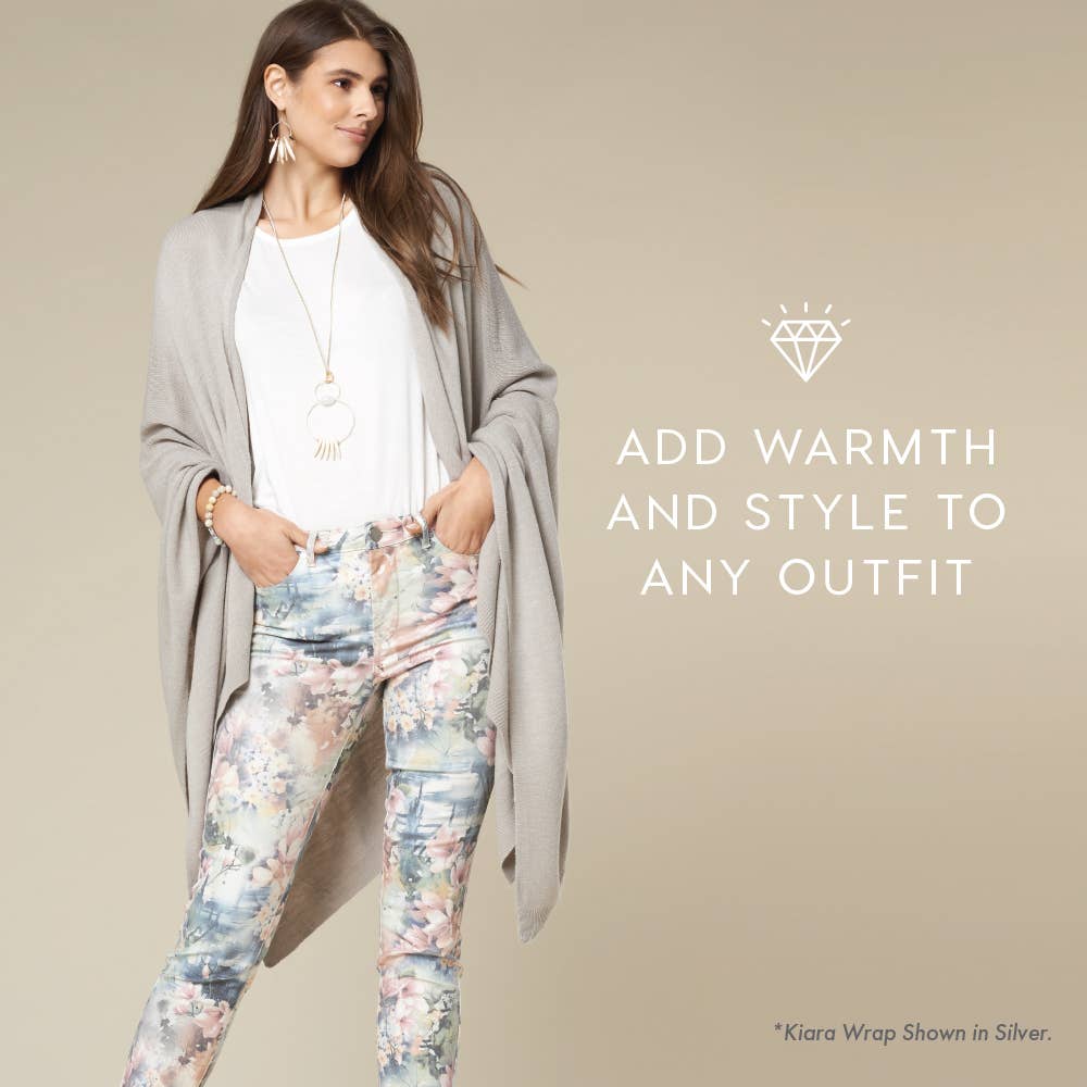 Kiara Light Weight Wrap: Egret / One Size