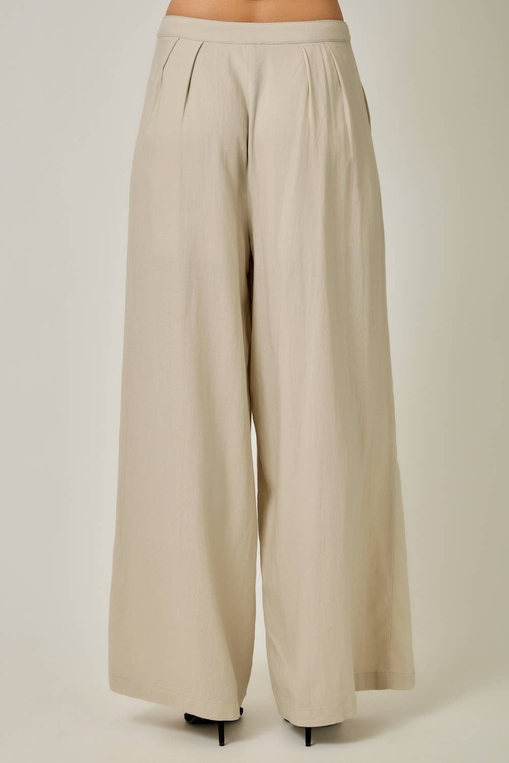 71232 Soft Linen Wide Leg Pants: Dusty Rose / Large