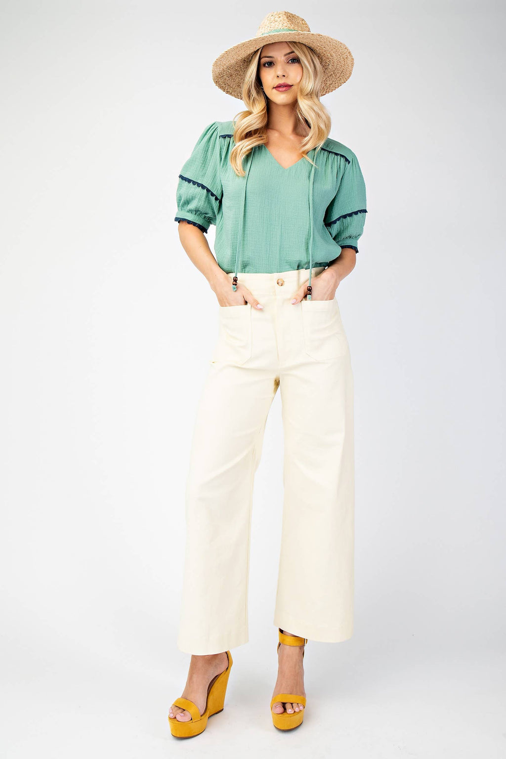 Ankle Cropped Summer Pants: RASPBERRY / 2-2-2 (S-M-L)