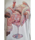 Santa Wine Glass: Yes / White T-Shirt / Small