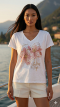 Italian One Size Blush Bloom Cotton Tee