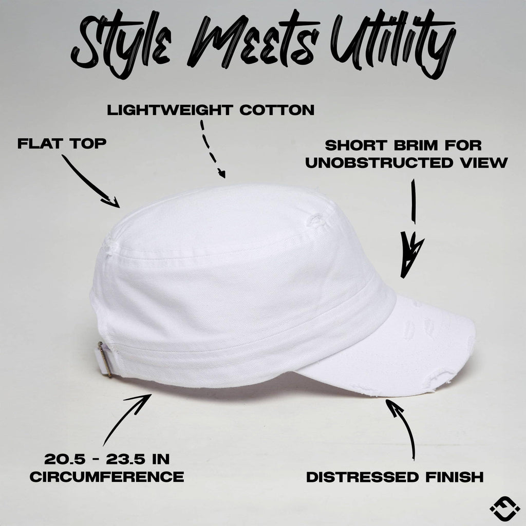 Cadet Hat Trendy Style - White