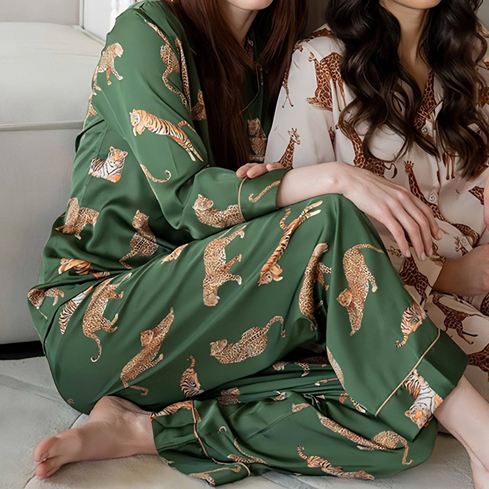 Long Sleeve Button Front Pajama Set