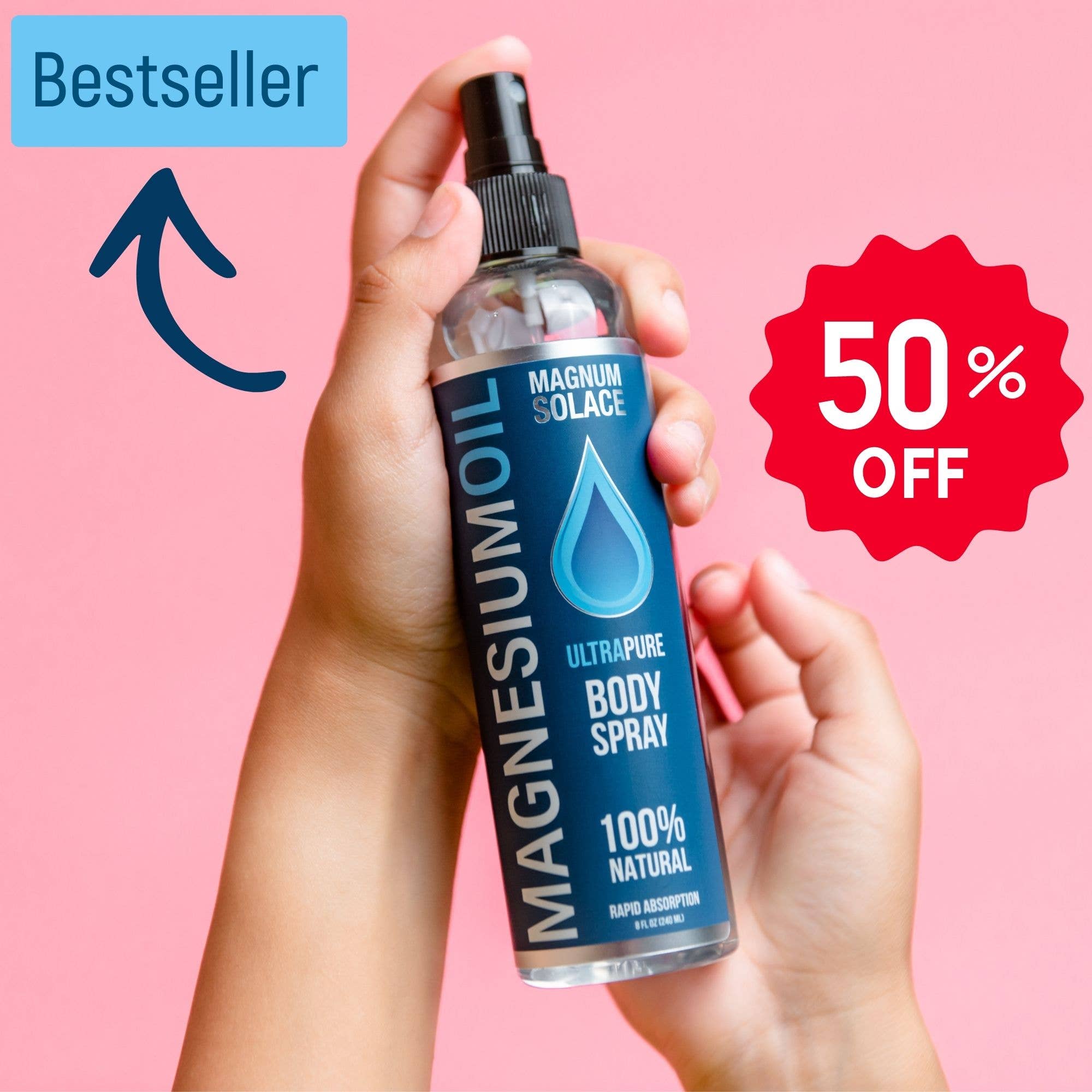Magnesium Oil Spray for Restless Legs, Sleep, Muscle Relief: 8oz