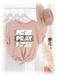 Pray on it Gold and Cheetah: No / Heather Prism Peach / Large