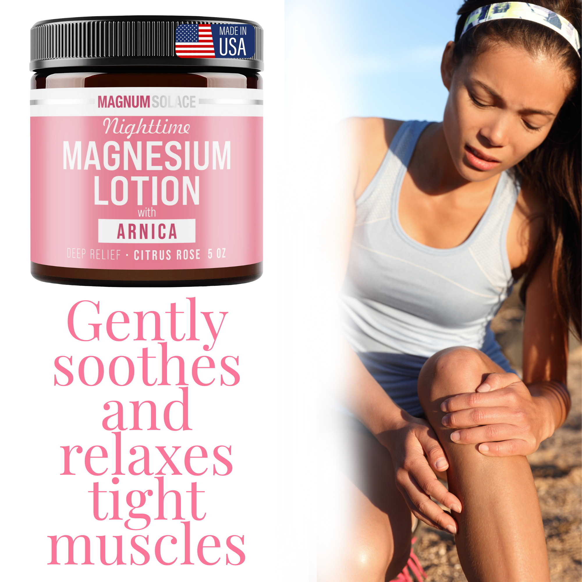 Nighttime Magnesium Lotion with Arnica: Chamomile & Lavender