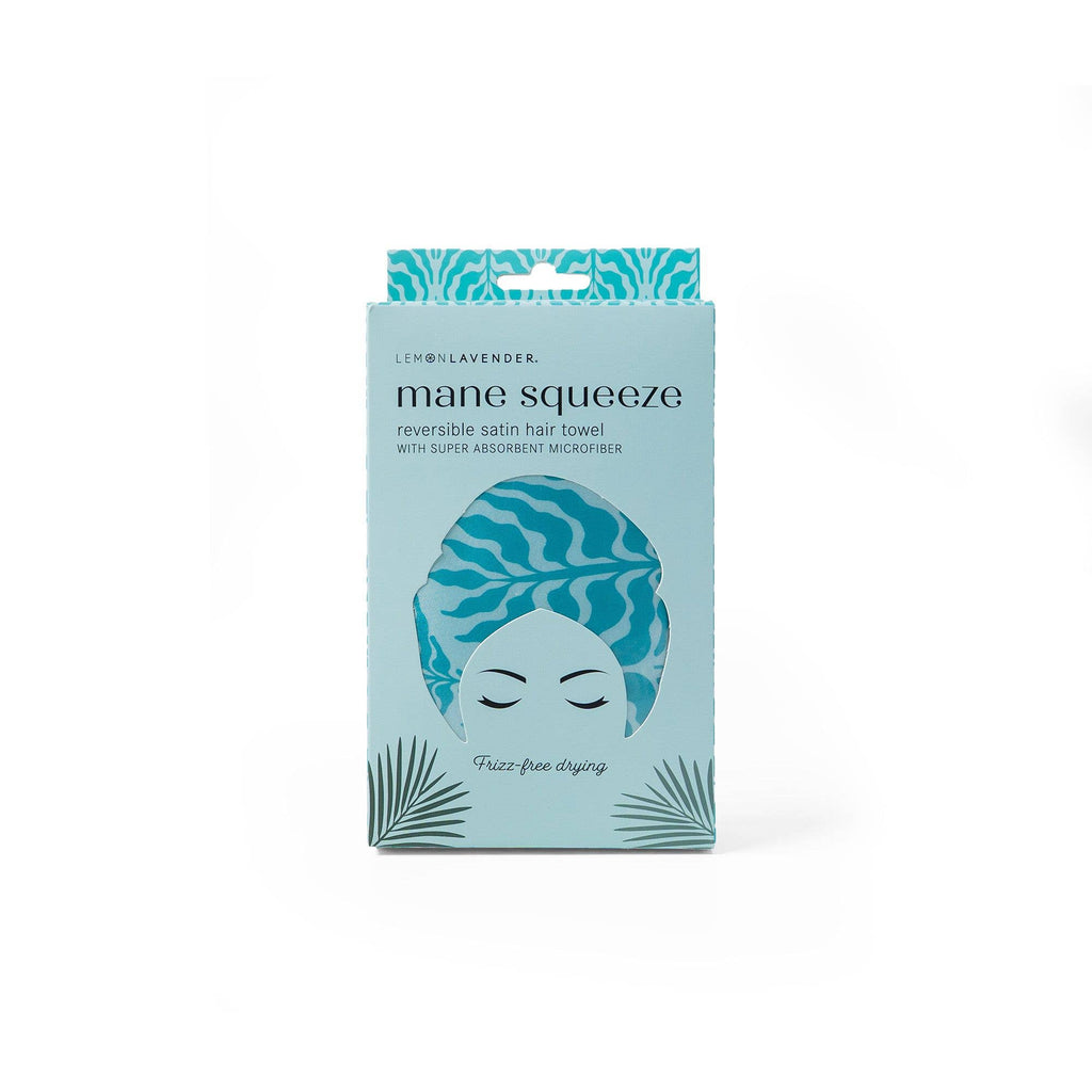 Lemon Lavender Mane Squeeze Reversible Satin Hair Towel