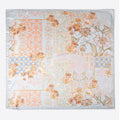 Pastel Floral Patchwork Printed Square Silky Satin Scarf: AQ