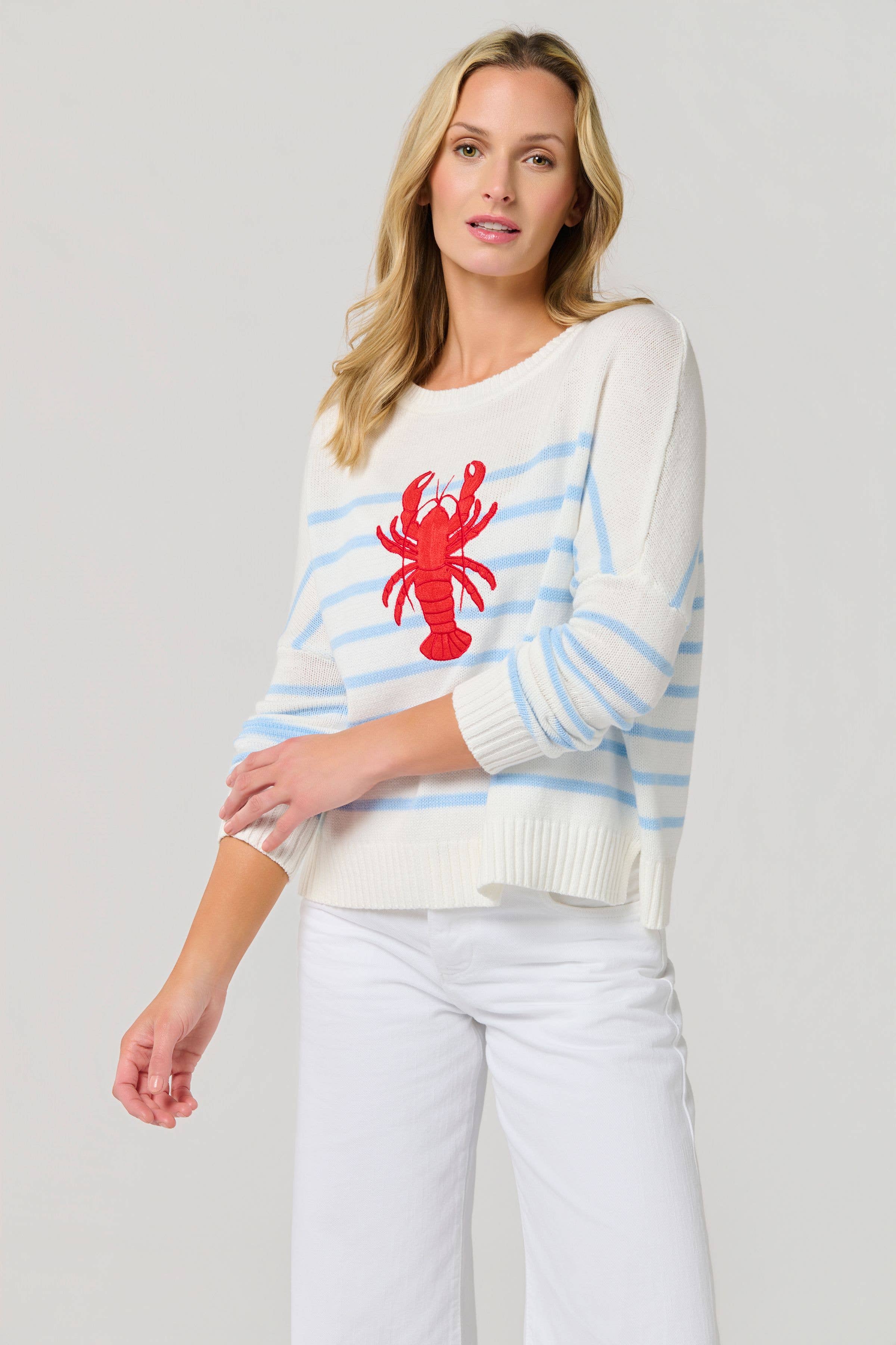 LOBSTER RELAXED FASHION FIT SWEATER: MEDIUM