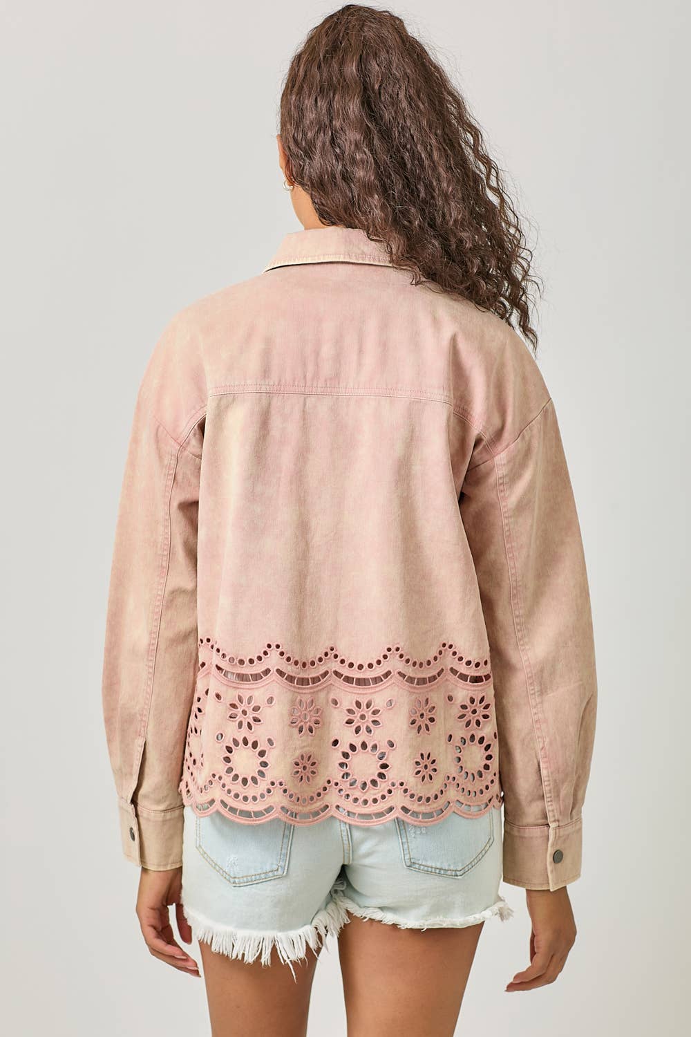 Eyelet Punching Detail Jacket