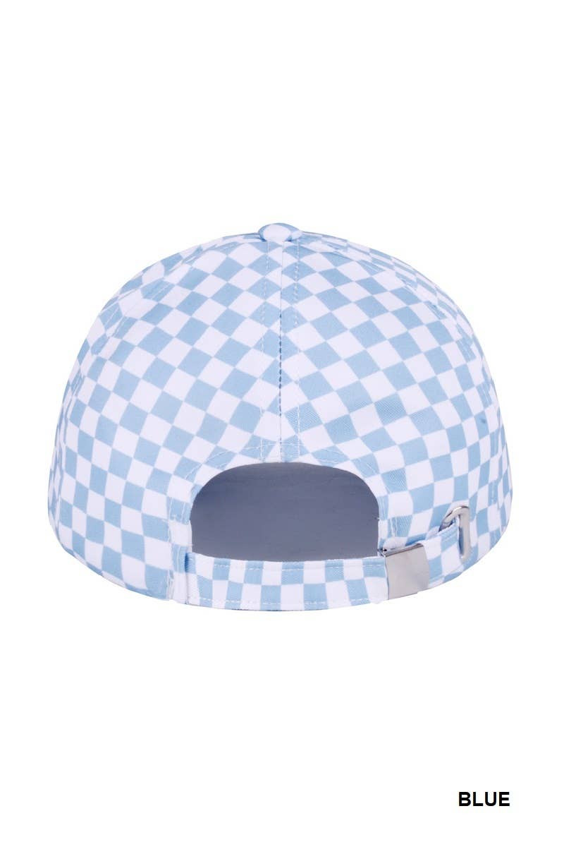 Checkered Pattern Baseball Cap: BEIGE / 1(ONE SIZE)
