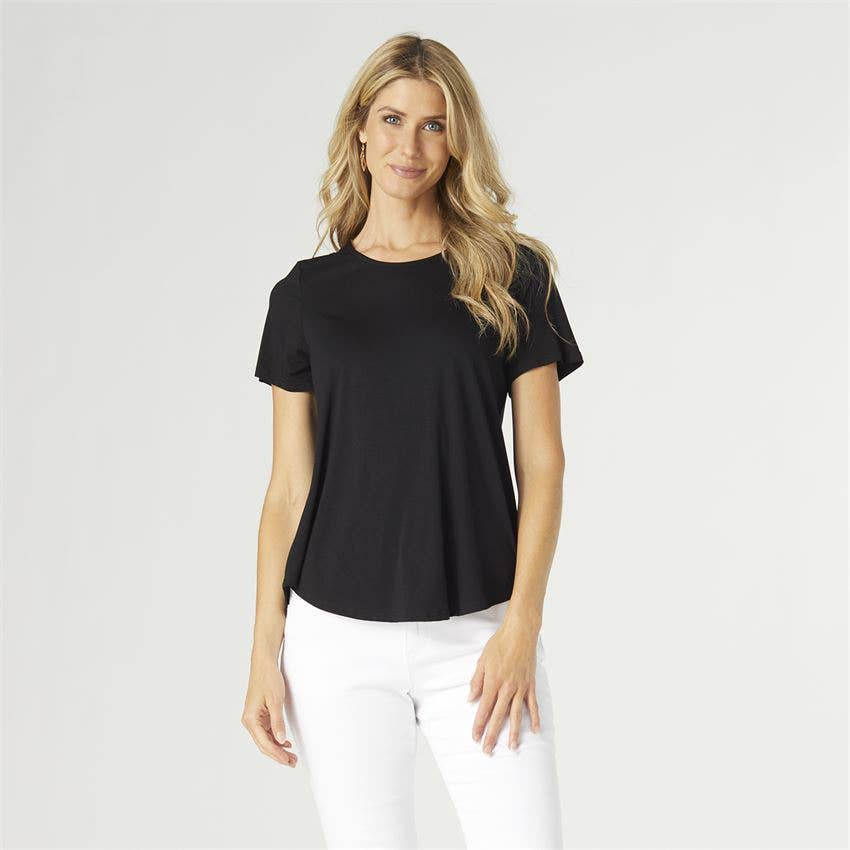 Erin Pleat Back Tee: Navy / XXL