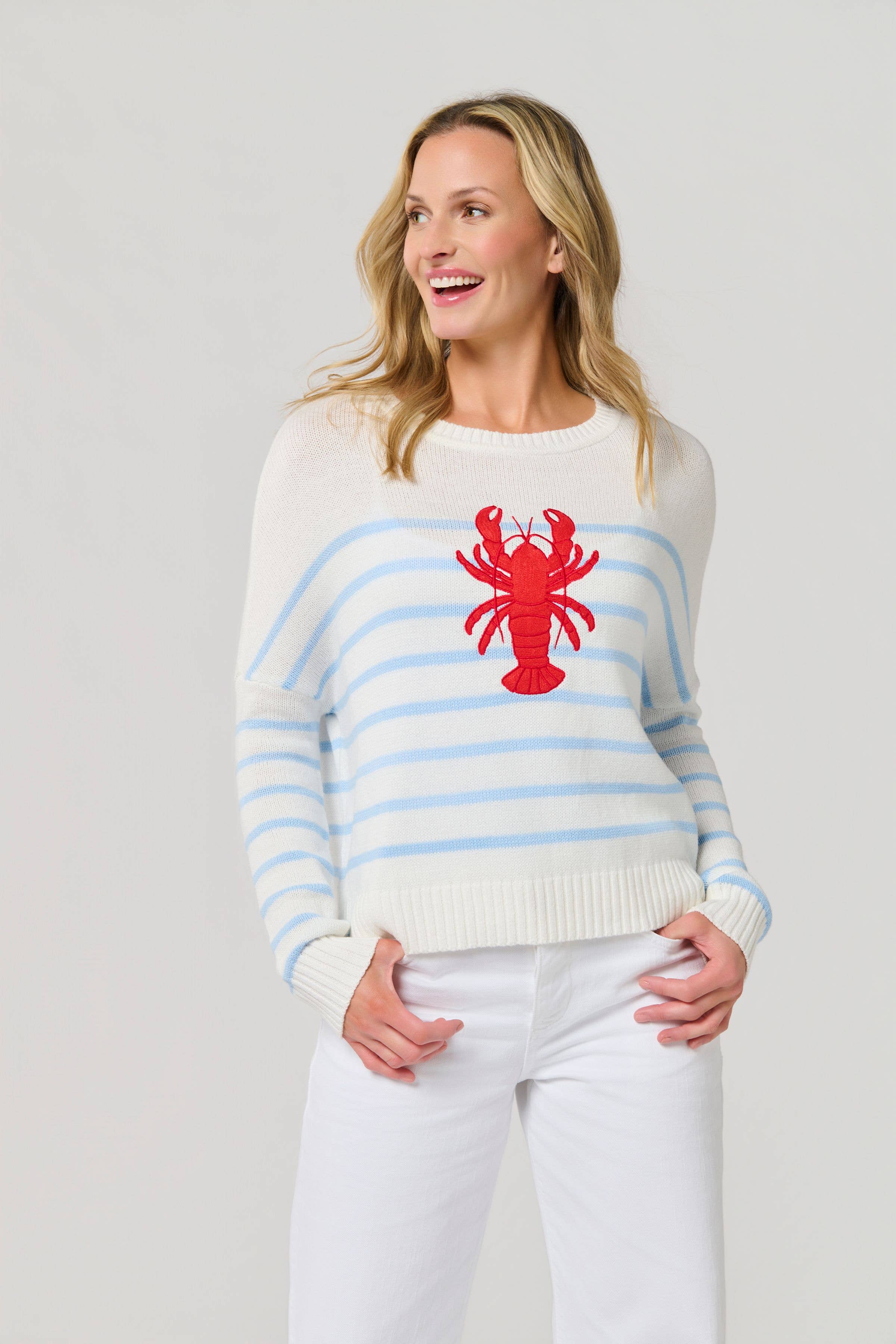 LOBSTER RELAXED FASHION FIT SWEATER: MEDIUM