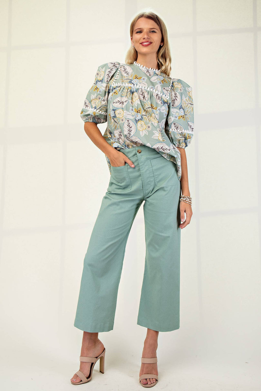Ankle Cropped Summer Pants: RASPBERRY / 2-2-2 (S-M-L)