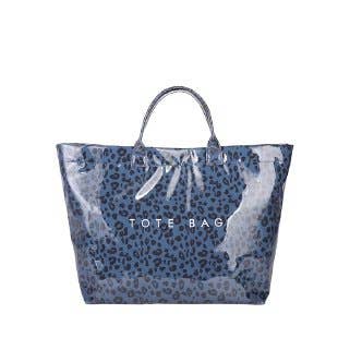 PVC Tote Bag for Women Clear Plastic Handbag Large Work: Blue