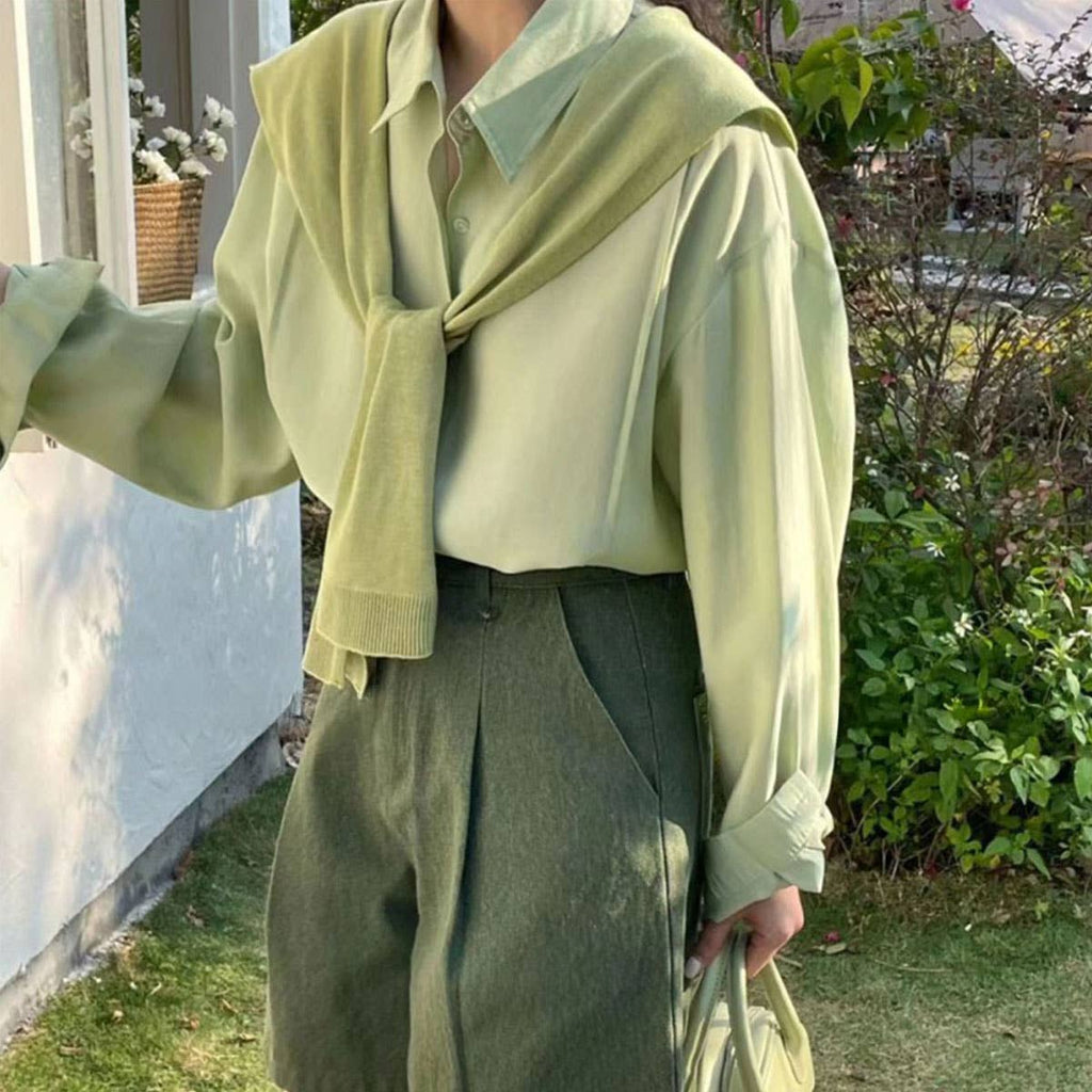 Solid Color Knitted Knotted Shawl–Casual & Cozy _CWASC0757: MAUVE / (OS) 2