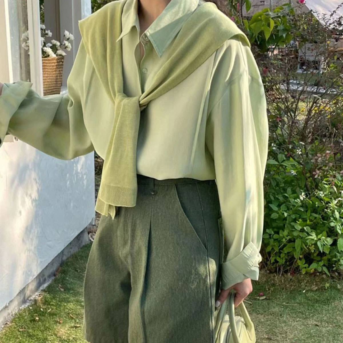 Solid Color Knitted Knotted Shawl–Casual & Cozy _CWASC0757: Pink / (OS) 2