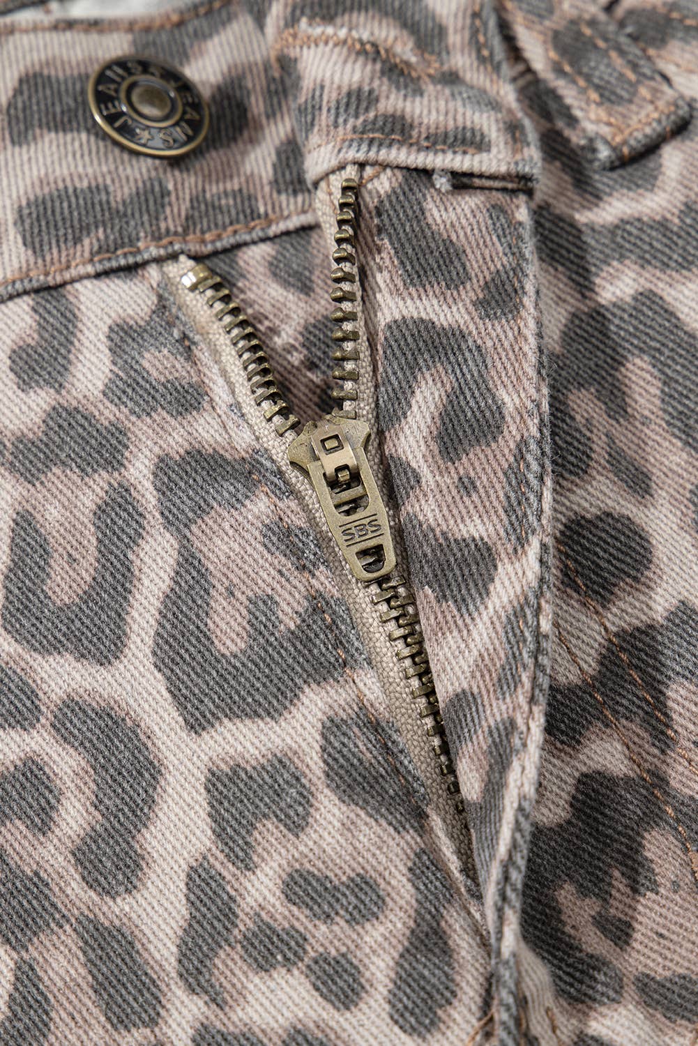 Western Leopard Love Edge Wide Leg High Waist Jeans