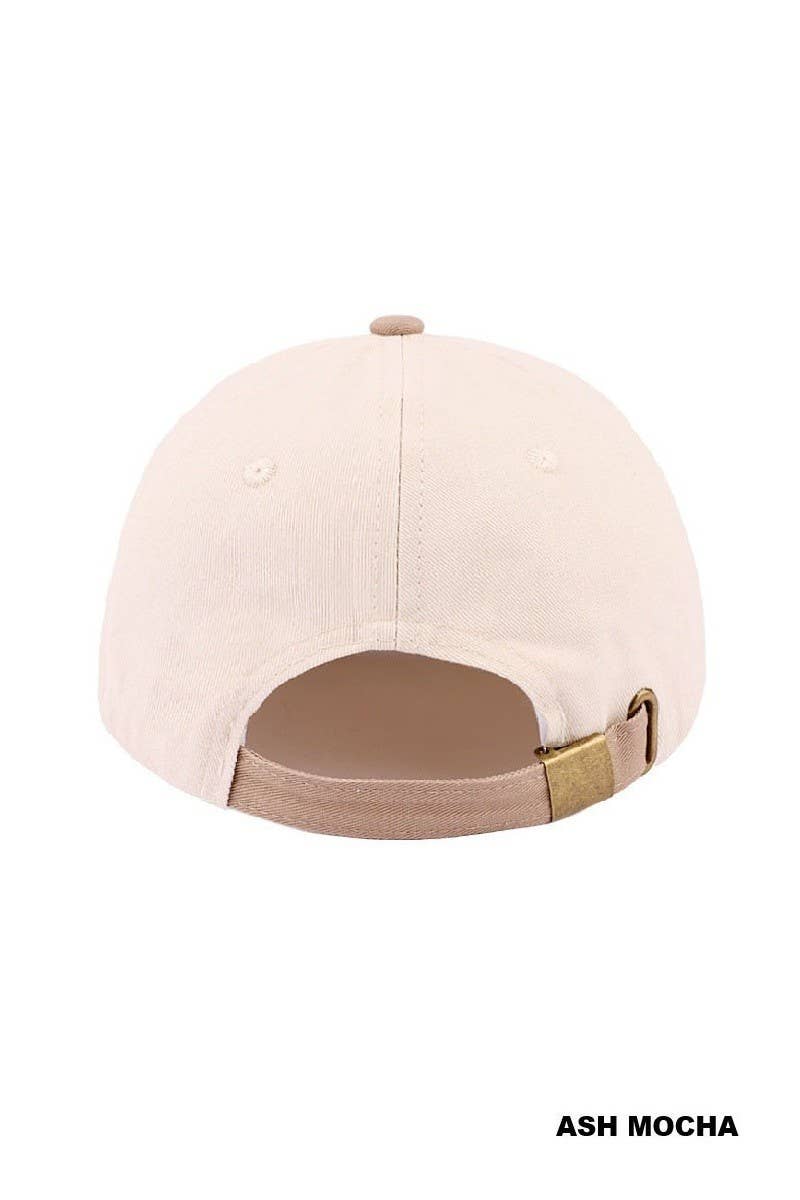 Horseshoe Two Tone Cotton Hat: FLORAL / 1(ONE SIZE)