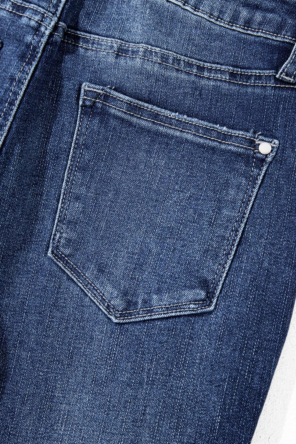 High Waist Flared Jeans with Raw Hem