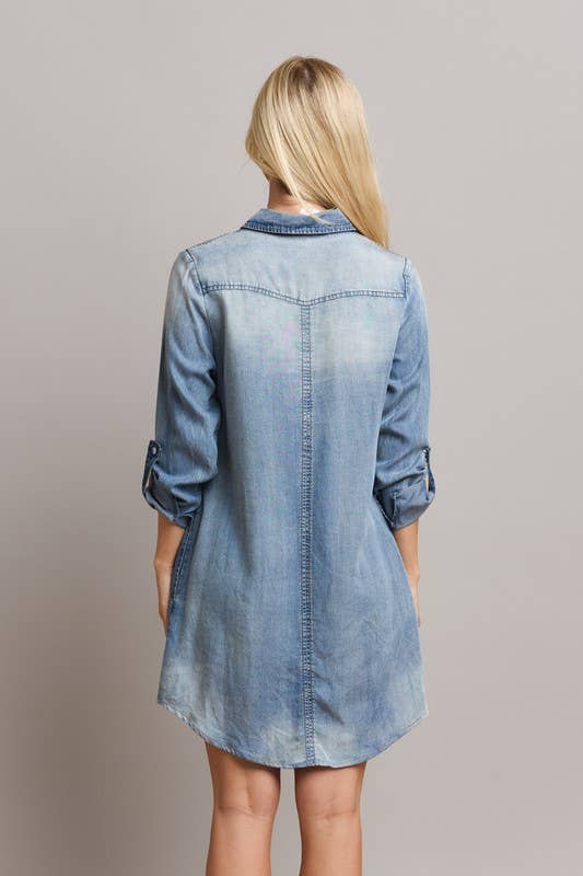 Able Denim Shirt Dress