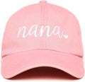 Embroidered Low Profile Baseball Cap - Nana - Pink