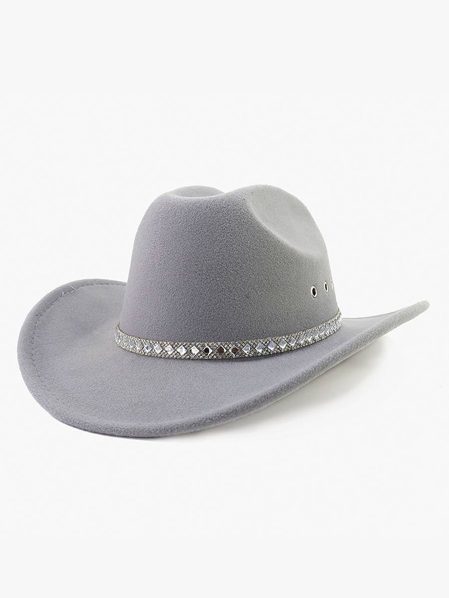Baye Cowboy Hat w/ Rhinestone Band & Eyelets