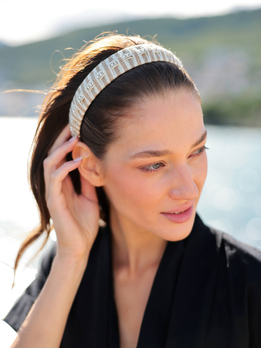 LINEN HEADBAND: NATURAL