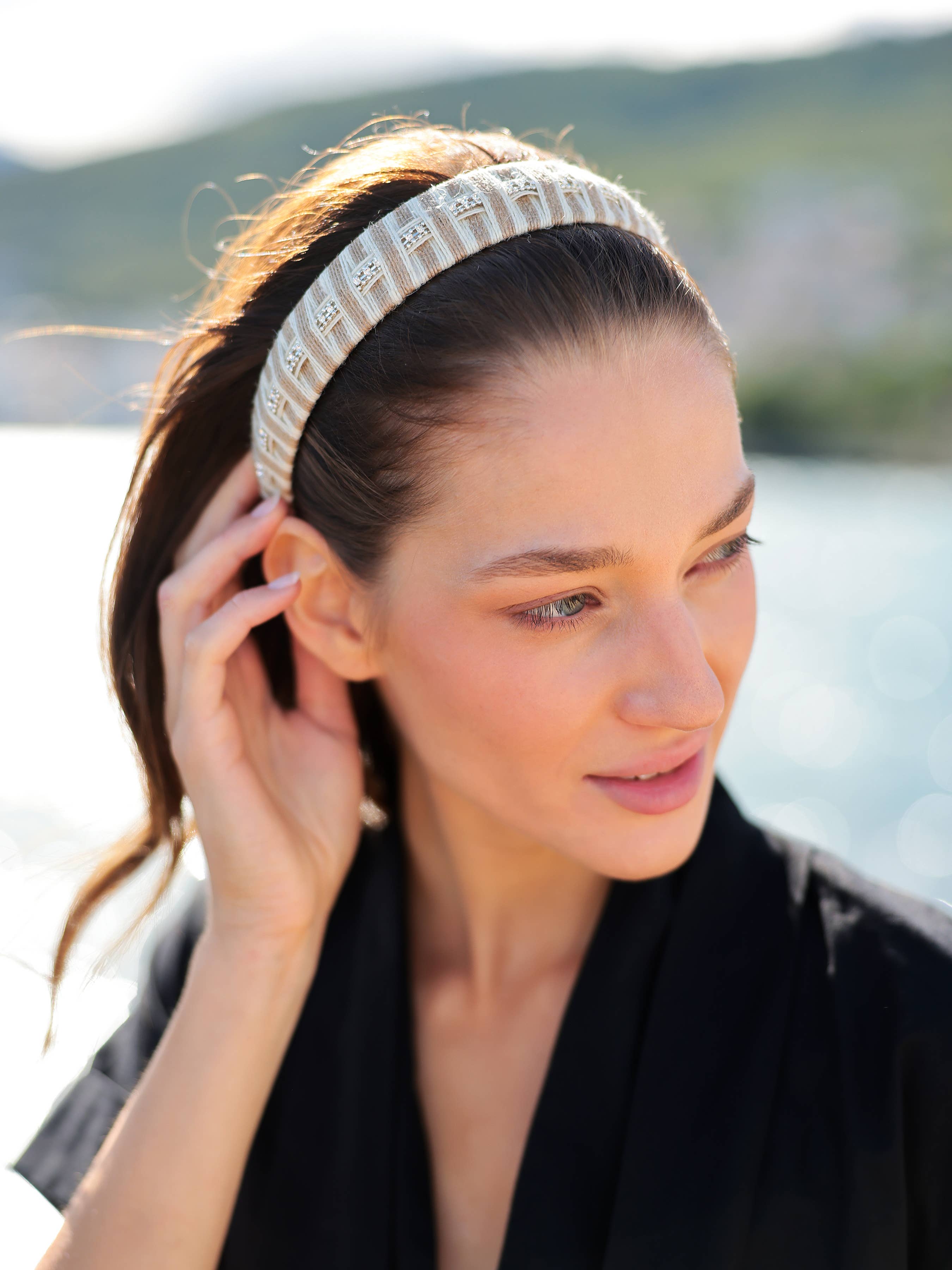 LINEN HEADBAND: NATURAL