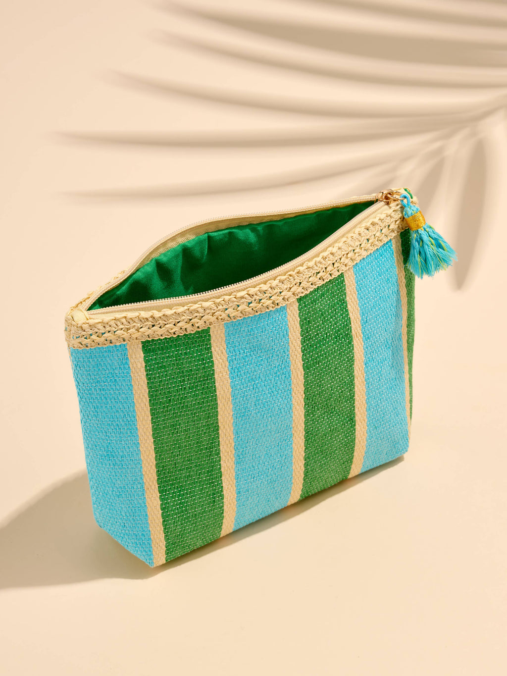 CAPRI ZIP POUCH: TURQUOISE