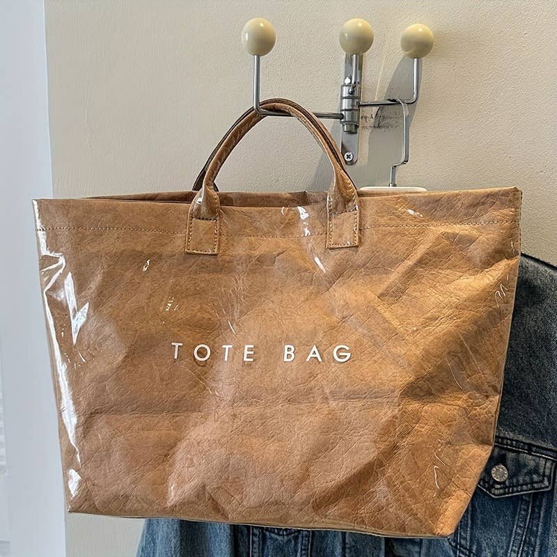PVC Tote Bag for Women Clear Plastic Handbag Large Work: Blue
