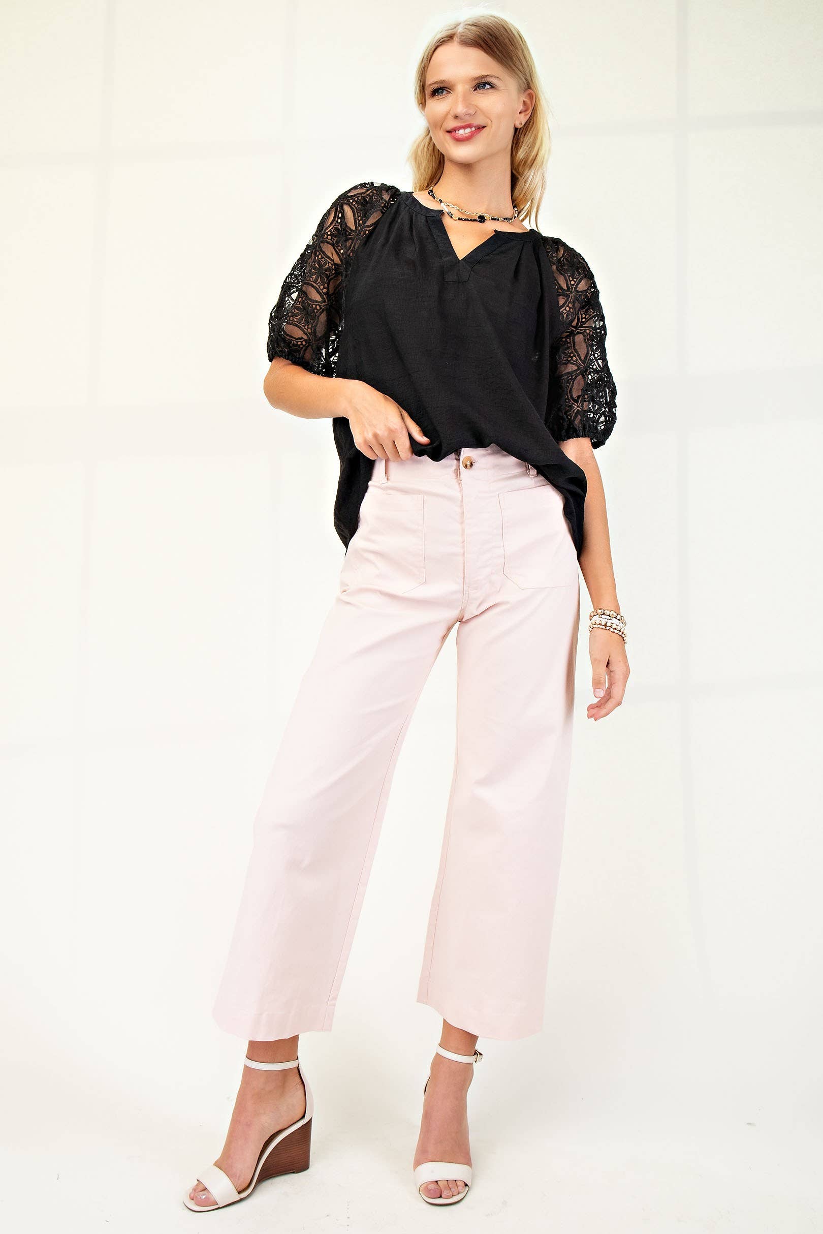 Ankle Cropped Summer Pants: RASPBERRY / 2-2-2 (S-M-L)