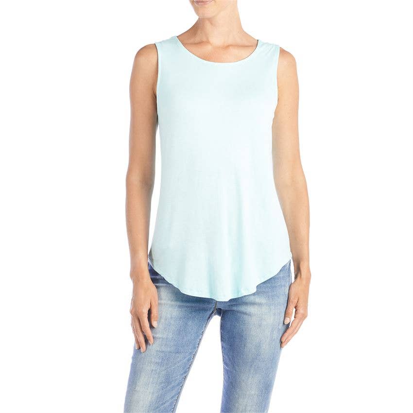 Erin Pleat Tank Top: Black / L/XL