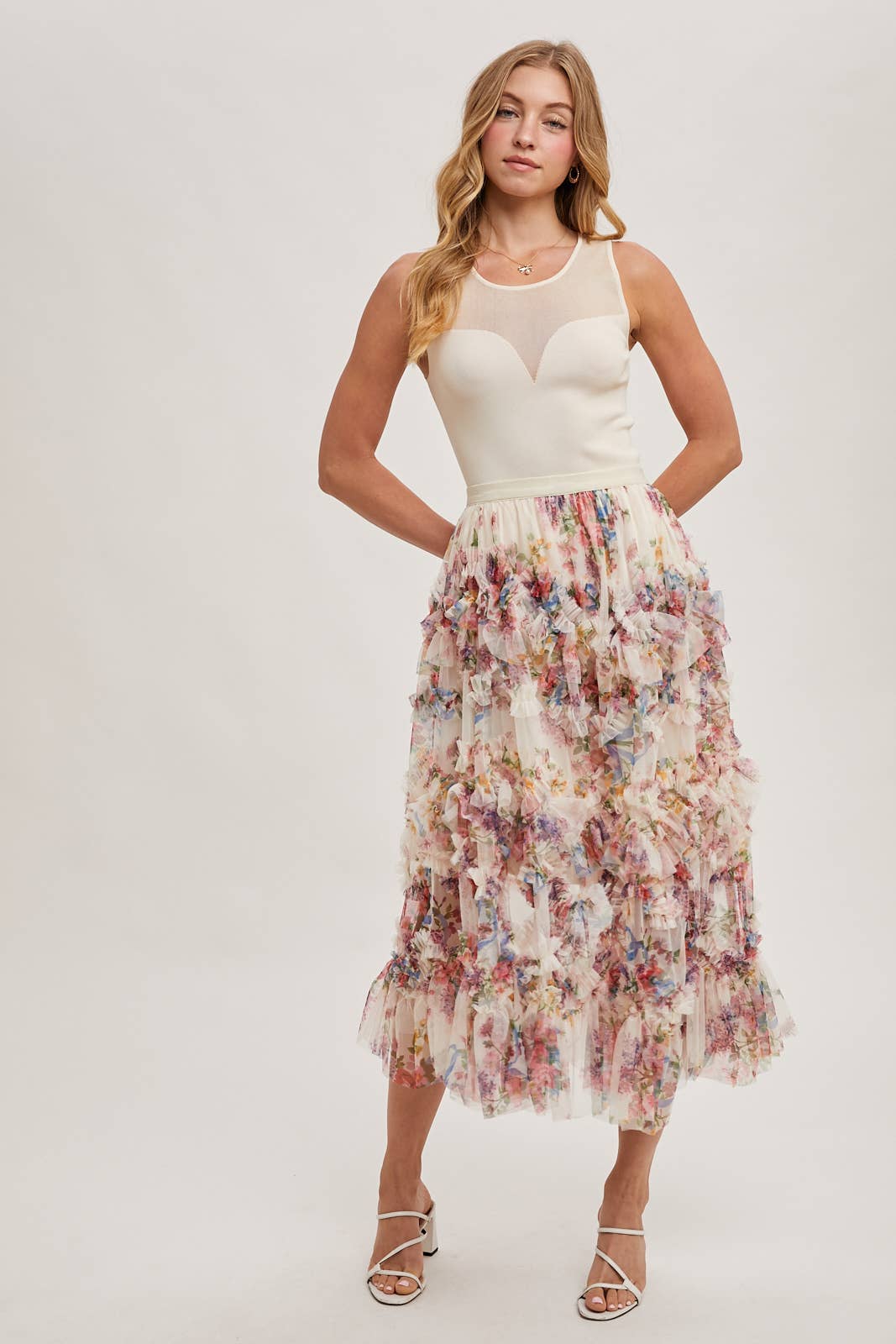 SWEETHEART NECK KNIT TANK - EASTER DAY: ROSE / S