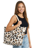 Leopard Beach Tote Bag
