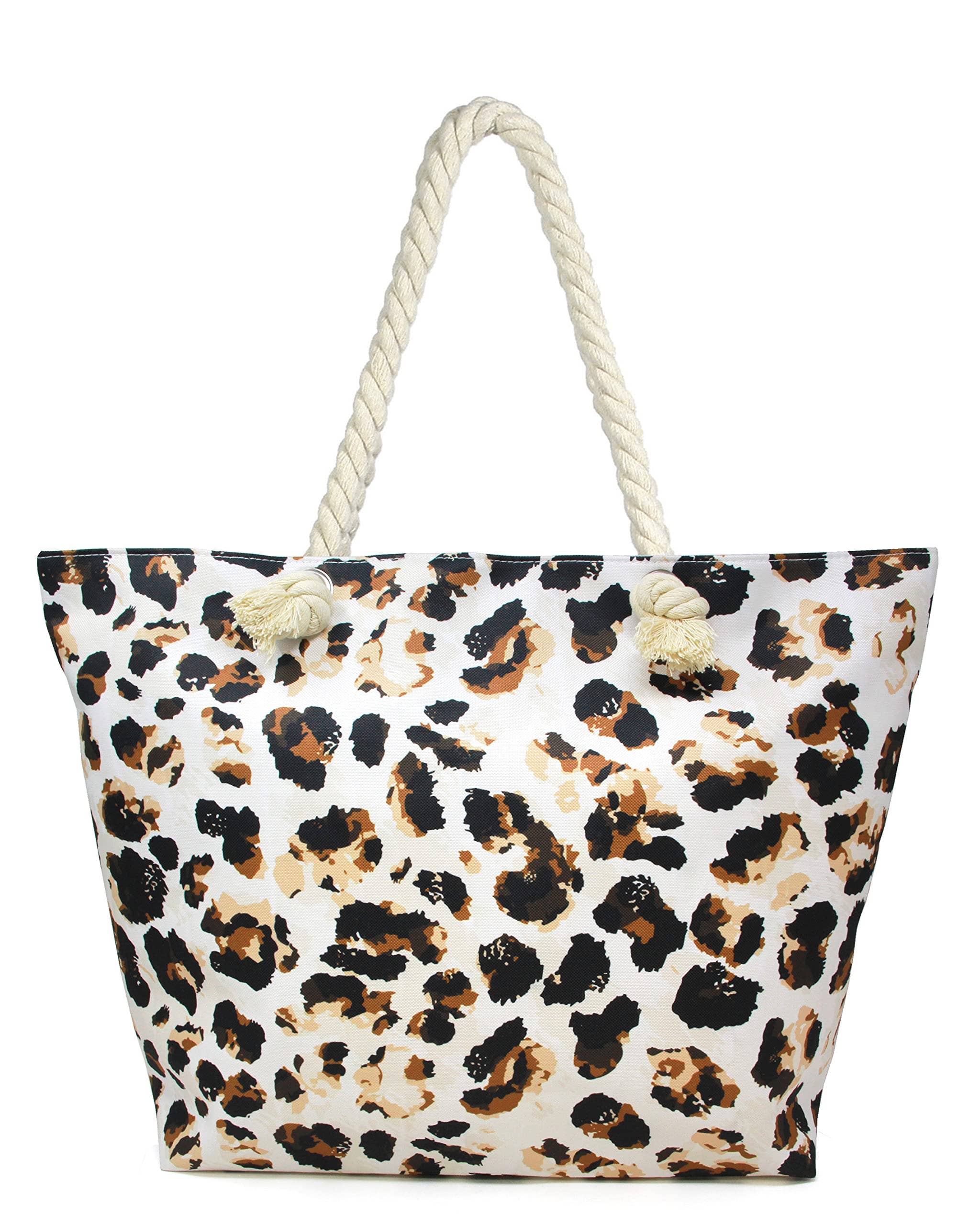 Leopard Beach Tote Bag