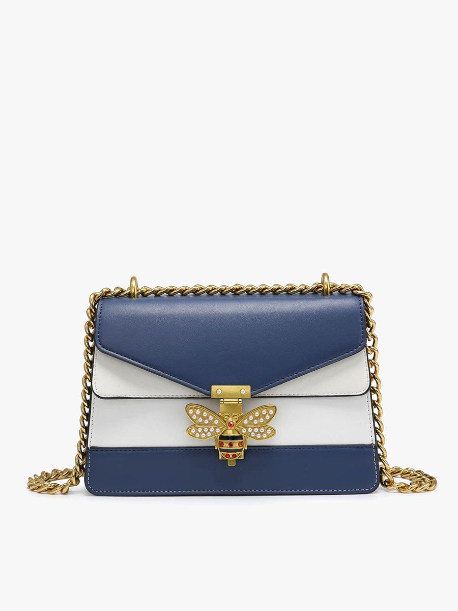 PP2051 Keri Jeweled Bee Crossbody: Red