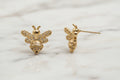 Gold Pave Bee Earring