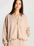 Modal Bomber Jacket Taupe