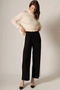 Modal Side Stripe Wide Leg Pants