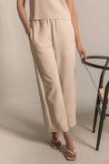 Modal Side Stripe Wide Leg Pants