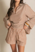 Poplin Striped Shorts