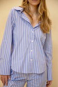 Striped Blue and White Top
