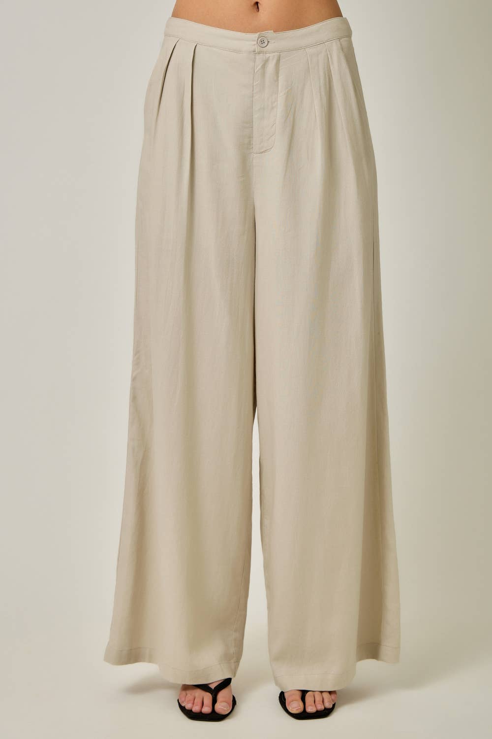 71232 Soft Linen Wide Leg Pants: Dusty Rose / Large