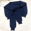 Stylish Clothing Accessory Shawl: Navy blue