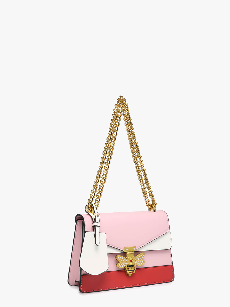 PP2051 Keri Jeweled Bee Crossbody: Red