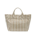 Striped Large-capacity PVC Tote Bag