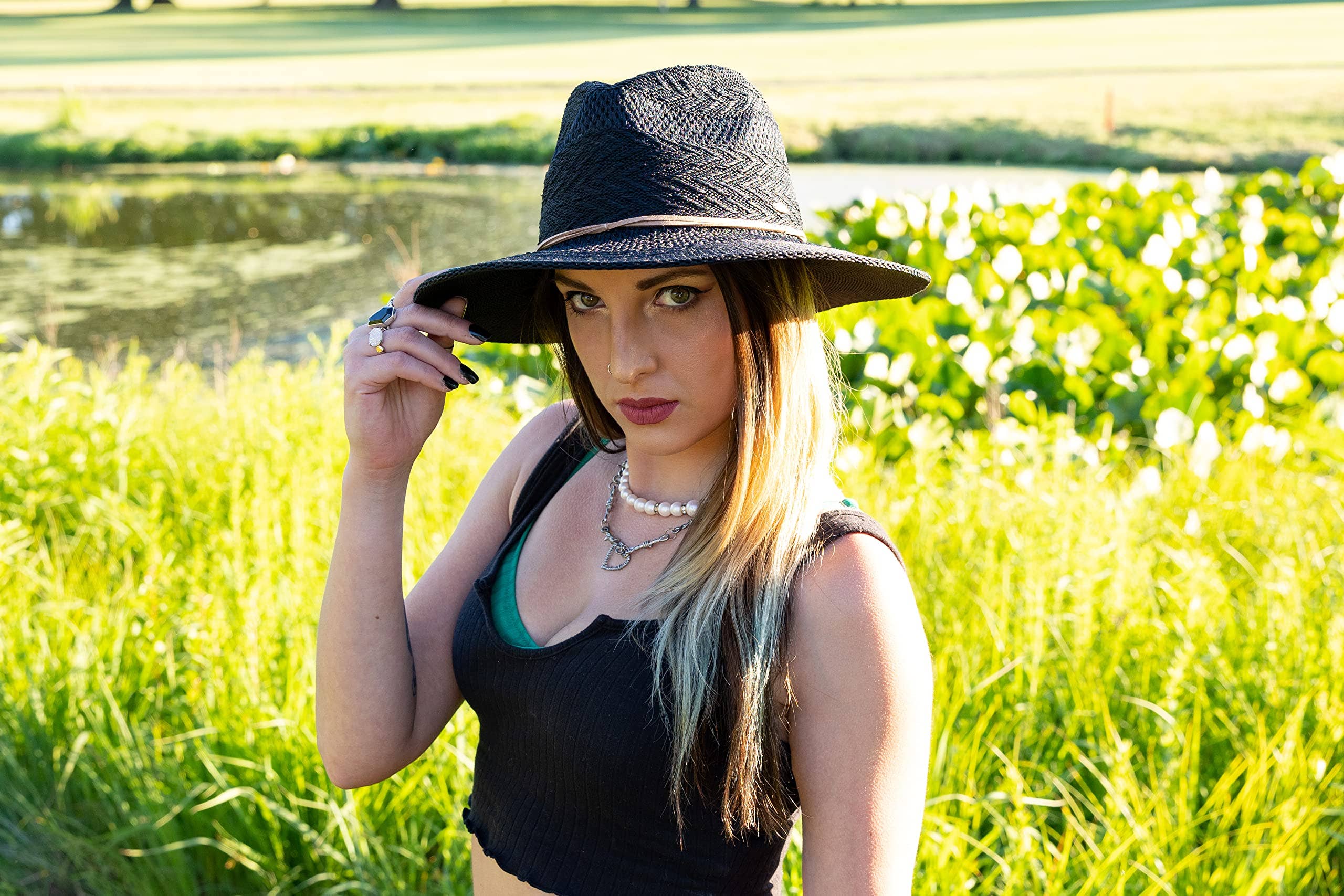 Women’s Fedora Wide Brim Panama Hat