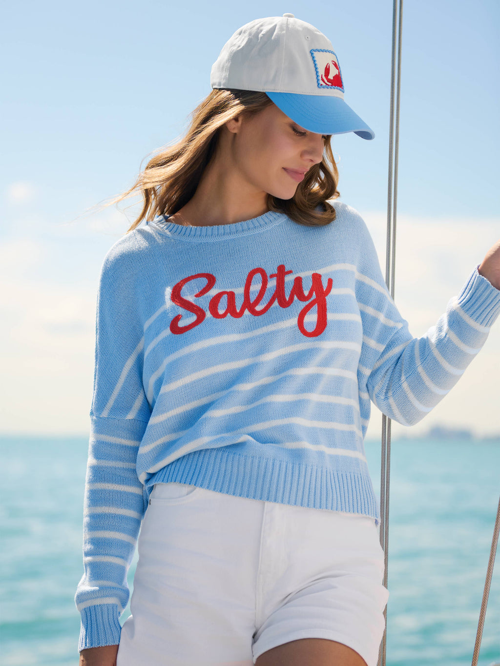CRAB BALL CAP,WHITE